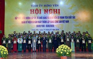 Hưng Yên: Gặp mặt, biểu dương cấp ủy, tổ chức đảng và đảng viên có thành tích xuất sắc